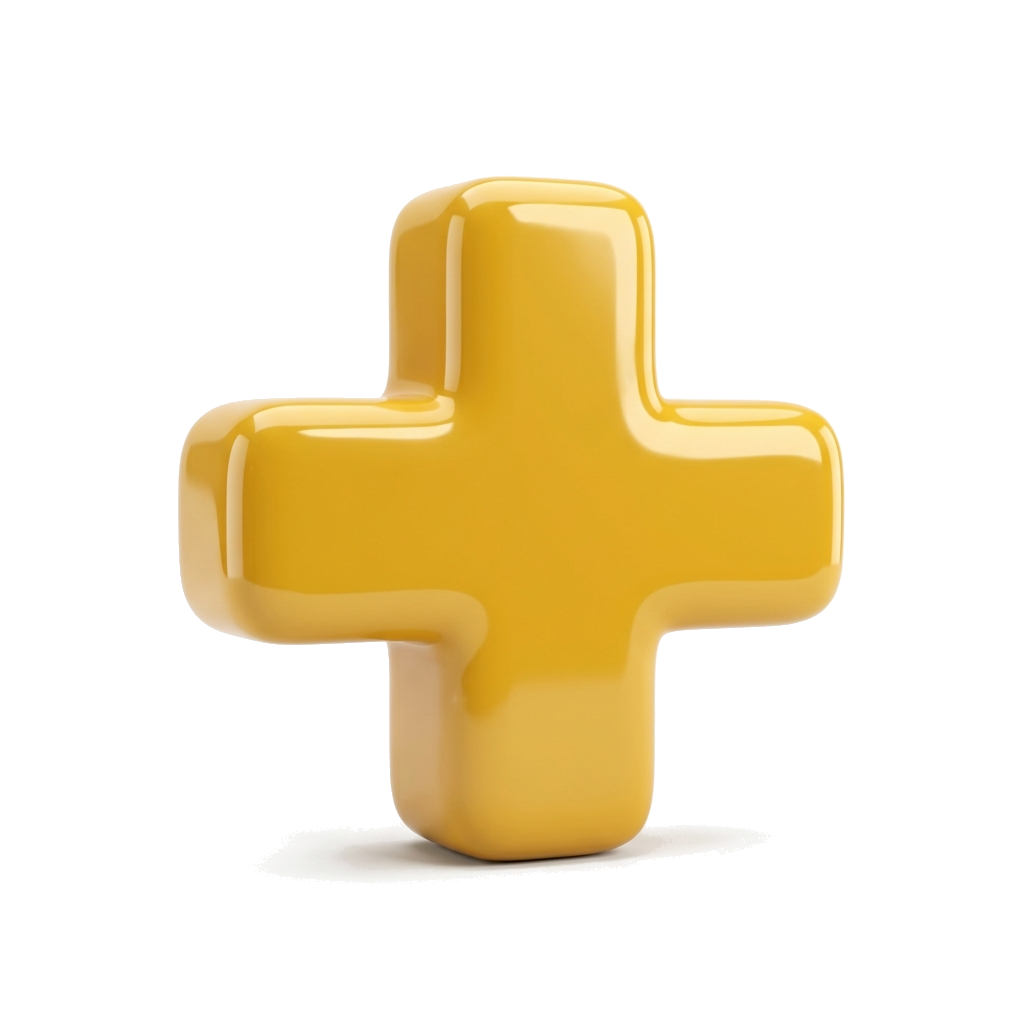 3D Yellow Cross